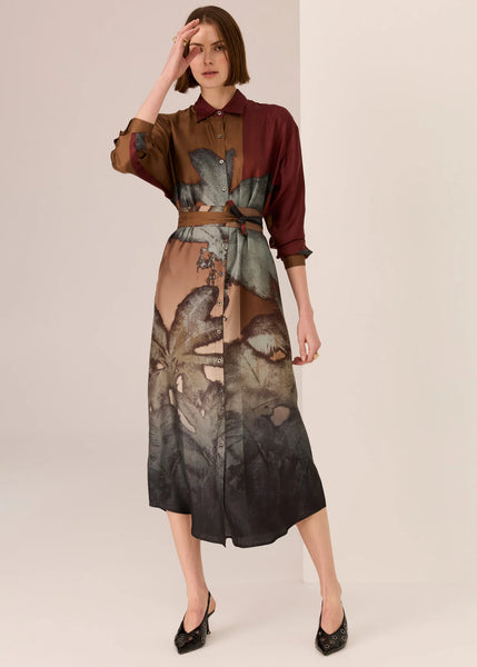 Palisades Silk Shirt Dress - Palisades Print - et seQ fashion