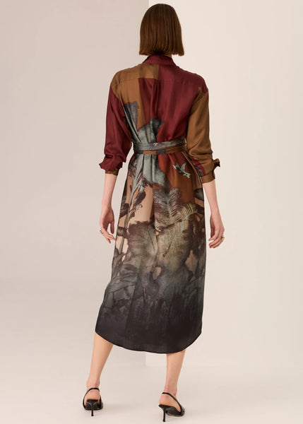 Palisades Silk Shirt Dress - Palisades Print - et seQ fashion