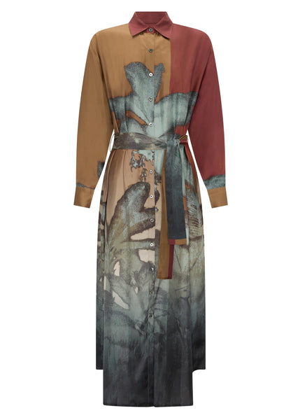 Palisades Silk Shirt Dress - Palisades Print - et seQ fashion