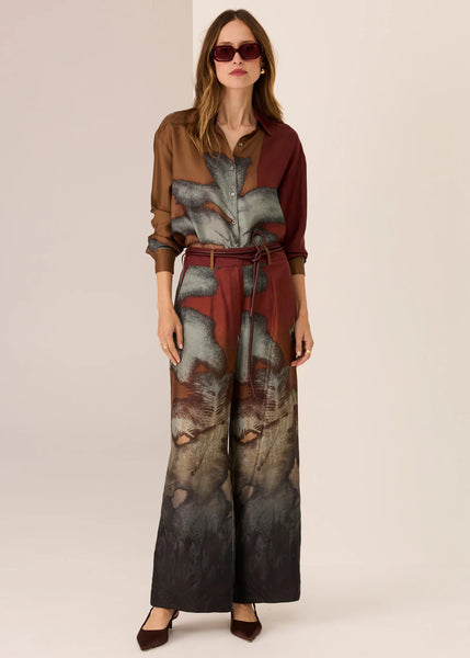 Palisades Silk Shirt - Palisades Print - et seQ fashion