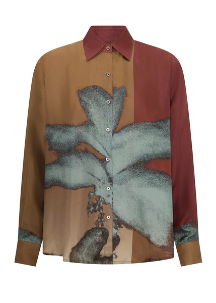 Palisades Silk Shirt - Palisades Print - et seQ fashion
