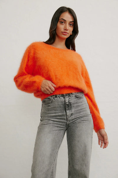 Stella Cashmere Boat Neck - Tangerine A FURTHER 15% OFF AUTOMATICALLY APPLIED AT CHECKOUT
