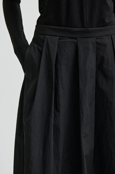 Niline Taffeta A-Line Skirt - Black - et seQ fashion