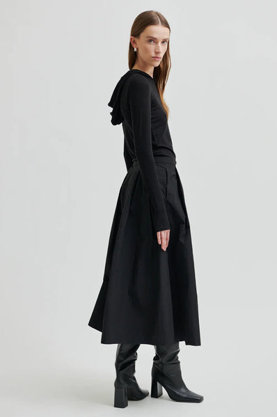 Niline Taffeta A-Line Skirt - Black - et seQ fashion