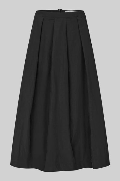 Niline Taffeta A-Line Skirt - Black - et seQ fashion