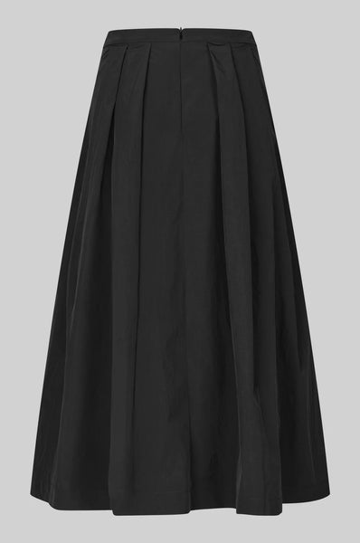 Niline Taffeta A-Line Skirt - Black - et seQ fashion