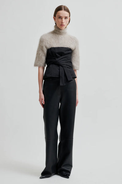 Bow Detail Bodice Top - Black - et seQ fashion