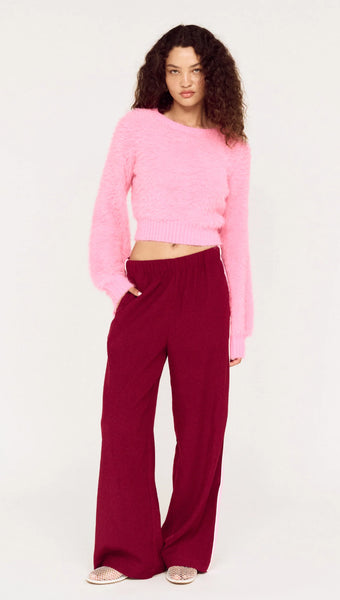 Clio Fluffy Knit Jumper - Fuchsia - et seQ fashion