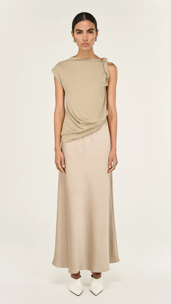 Dusk Bias Maxi Skirt - Champagne - et seQ fashion