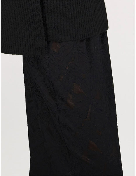 Astrid Sheer Lace Maxi Skirt - Black - et seQ fashion