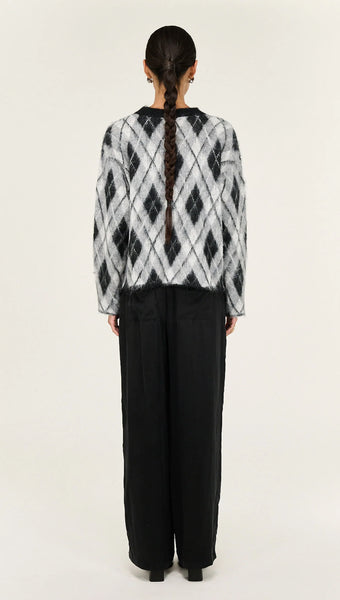 Camille Brushed Jumper - Argyle - et seQ fashion
