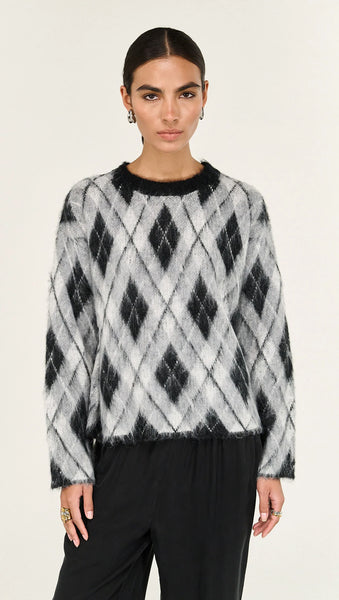 Camille Brushed Jumper - Argyle - et seQ fashion