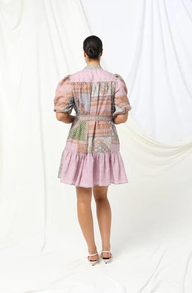 Stella Dress - Muti Floral Geometric Print - et seQ fashion