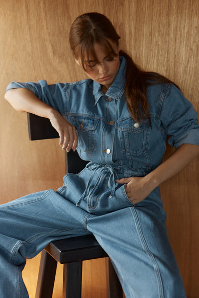 Aveline Denim Shirt - Classic Blue - et seQ fashion