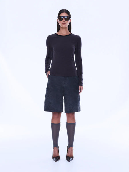 Jade Long Sleeve Top - Charcoal - et seQ fashion