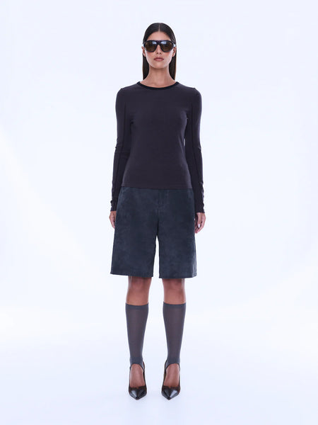 Jade Long Sleeve Top - Charcoal - et seQ fashion