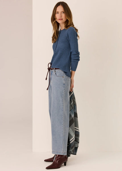 Tate Henley Knit - Blue - et seQ fashion