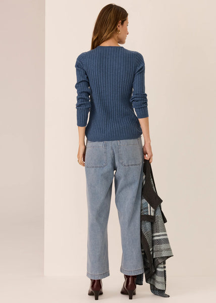 Tate Henley Knit - Blue - et seQ fashion