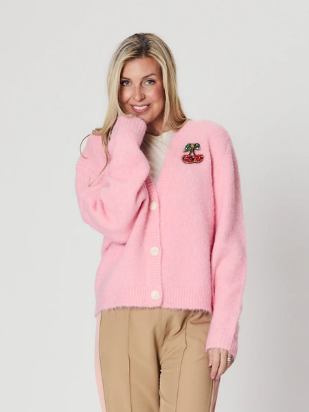 Lara V Neck Cardi - Pink - et seQ fashion