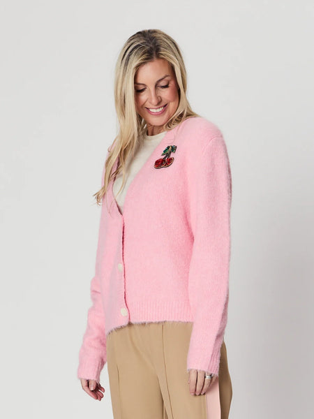 Lara V Neck Cardi - Pink - et seQ fashion