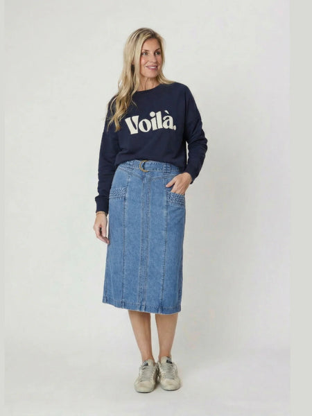 Amara Sweat - Navy / Voila - et seQ fashion