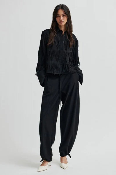 Dancing Fringe Shirt - Black - et seQ fashion