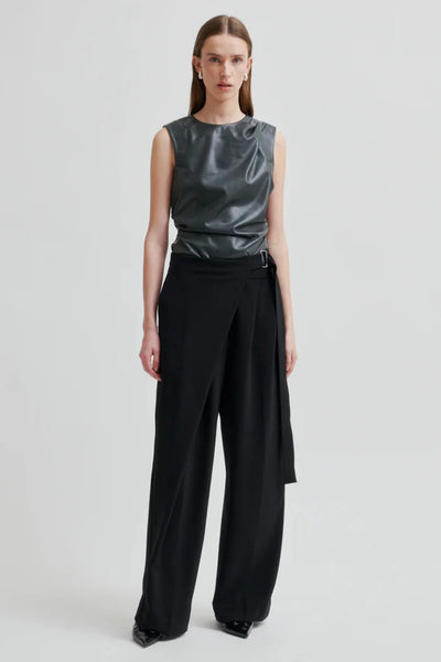 Fique Wrap Pant - Black - et seQ fashion