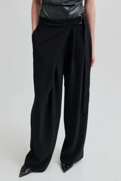 Fique Wrap Pant - Black - et seQ fashion