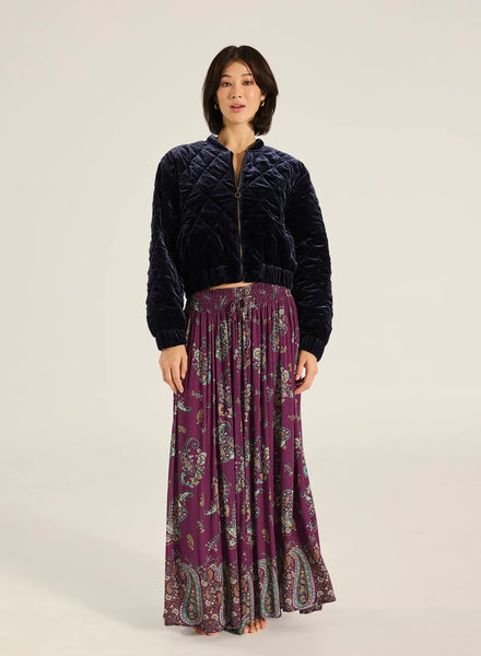Zola Velvet Jacket - Navy - et seQ fashion