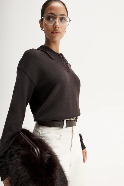 Osborne Knit Top - Chocolate - et seQ fashion