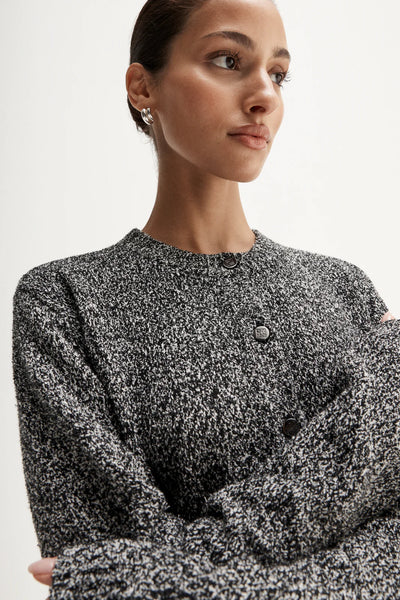 Marnie Knit Cardigan - Black Mix - et seQ fashion