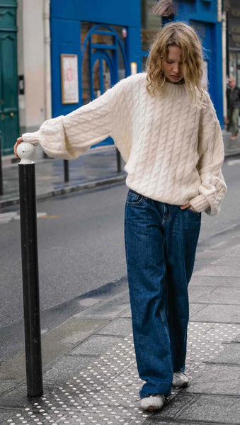 Elika Cable Knit Jumper - Warm White - PRE ORDER