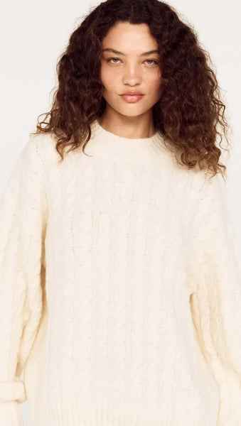 Elika Cable Knit Jumper - Warm White - PRE ORDER