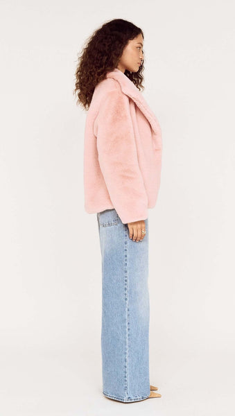 Sigrid Faux Fur Coat - Dusty Pink - PRE ORDER