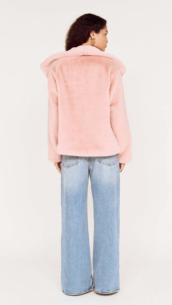 Sigrid Faux Fur Coat - Dusty Pink - PRE ORDER