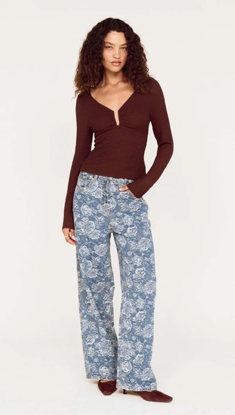 Myra U Wire Top - Chocolate - PRE ORDER