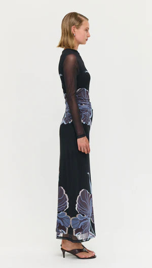 Stas Mesh Dress - Midnight Floral