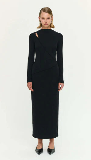 Alexi Assym Detail Midi Dress - Black