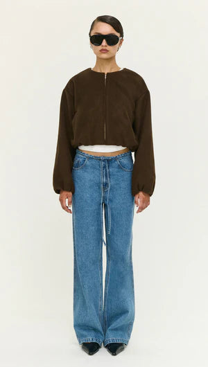 Alaric Cropped Jacket - Chocolate