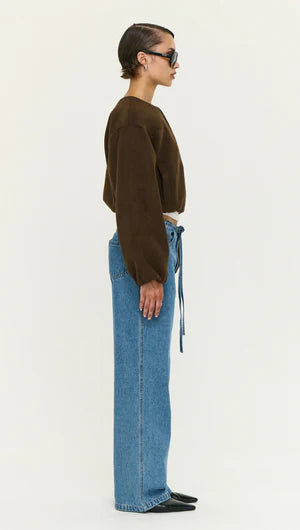 Alaric Cropped Jacket - Chocolate