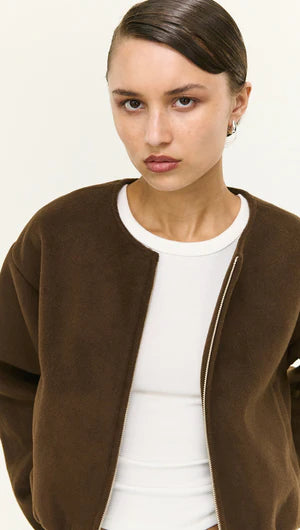 Alaric Cropped Jacket - Chocolate