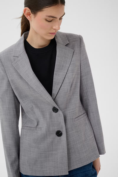 Cadie Core Blazer - New Light Grey Melange