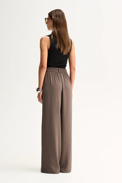 Fleur Tailored Wide Leg Pant - Taupe