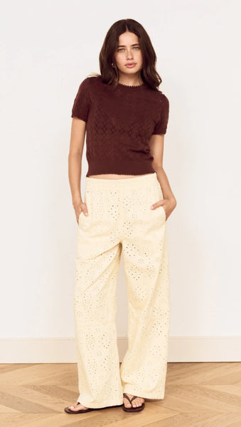 Calla knit Tee - Chocolate