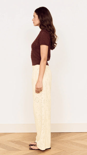 Calla knit Tee - Chocolate
