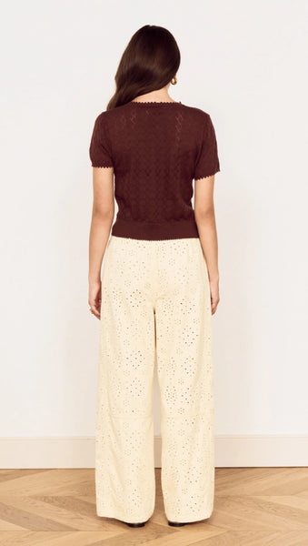 Calla knit Tee - Chocolate