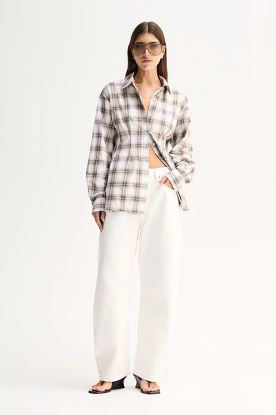 Heather Shirt - White Check