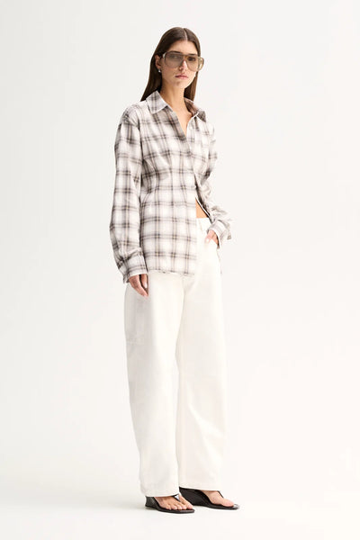Heather Shirt - White Check