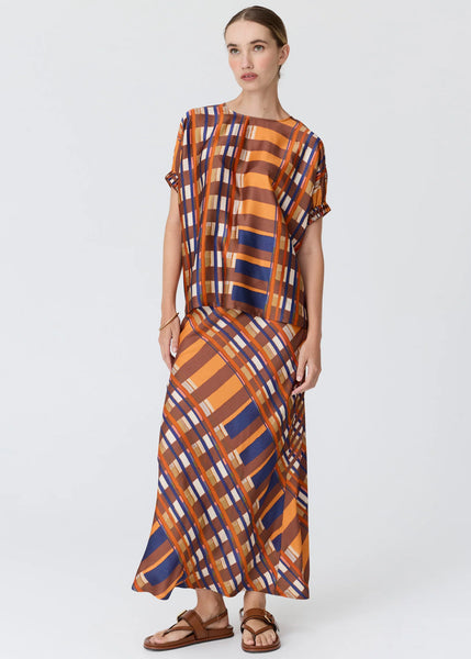 Lattice Skirt - Amber Check