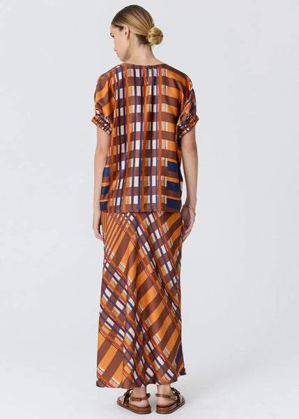 Lattice Skirt - Amber Check